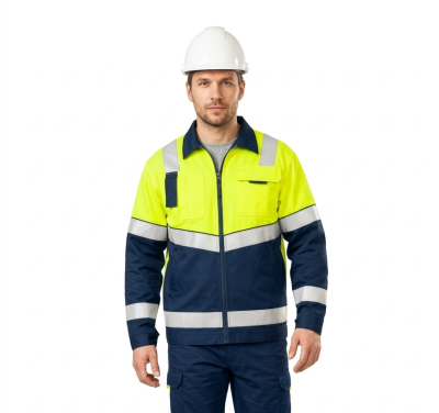 Костюм муж. летний сигнальный (куртка, брюки), 3 класс, цв. желтый флуор, модель СИГ.1